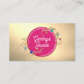 Radiant Elegance Gold Pink Custom Juwelier Crafter Visitenkarte (Vorderseite)