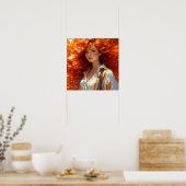 Radiant Elegance - Ölporträt zeitloser Schönheit Poster (Küche)