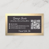 Radiant Elegant Gold Black Custom Jewelier Crafter Visitenkarte (Rückseite)