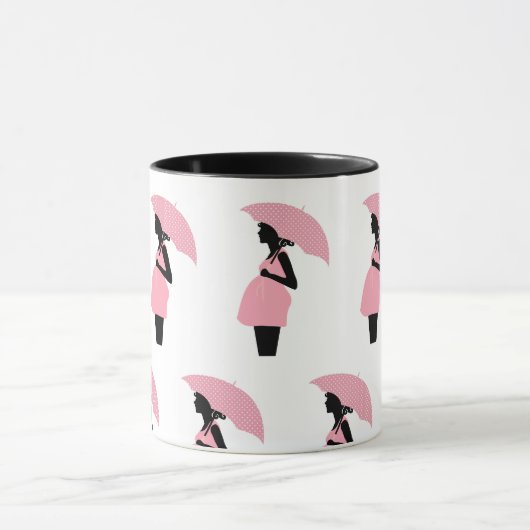 Radiant erwartet Mutter: rosa Schirm Tasse (Zentrum)