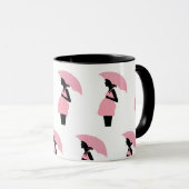 Radiant erwartet Mutter: rosa Schirm Tasse (VorderseiteRechts)