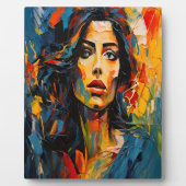 Radiant Expressionist Portrait Art Fotoplatte (Vorderseite)
