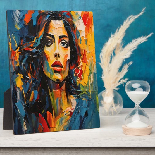 Radiant Expressionist Portrait Art Fotoplatte (Seite)