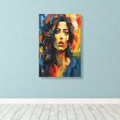 Radiant Expressionist Portrait Art Leinwanddruck (Insitu (Holzboden))