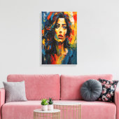 Radiant Expressionist Portrait Art Leinwanddruck (Insitu (Wohnzimmer))