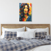 Radiant Expressionist Portrait Art Leinwanddruck (Insitu (Schlafzimmer))