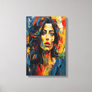 Radiant Expressionist Portrait Art Leinwanddruck