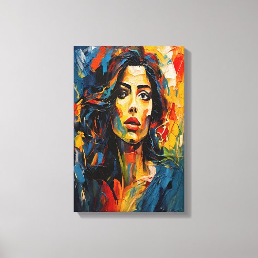 Radiant Expressionist Portrait Art Leinwanddruck (Vorderseite)