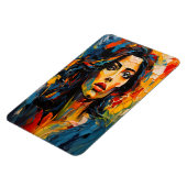 Radiant Expressionist Portrait Art Magnet (Linke Seite)