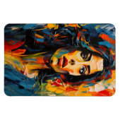 Radiant Expressionist Portrait Art Magnet (Horizontal)