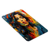 Radiant Expressionist Portrait Art Magnet (Rechte Seite)
