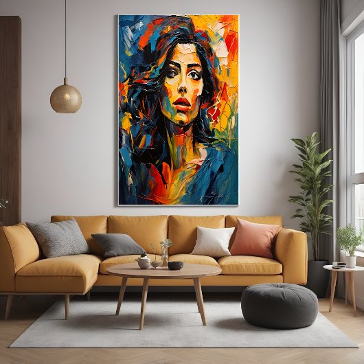 Radiant Expressionist Portrait Art Poster