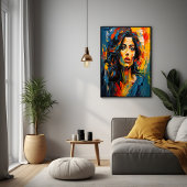 Radiant Expressionist Portrait Art Poster