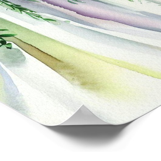 Radiant Fall, Bridal Cascading Bouquet 1, Poster (Ecke)