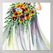 Radiant Fall, Bridal Cascading Bouquet 1, Poster (Vorne)