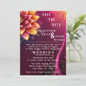 Radiant Floral Elegance - Hochzeitsfeier Einladung (Stehend Vorderseite)