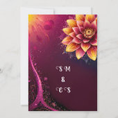 Radiant Floral Elegance - Hochzeitsfeier Einladung (Rückseite)