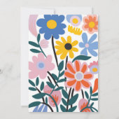 Radiant Floral Joy Birthday Einladung (Rückseite)