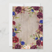 Radiant Floral Mason Jar Rustic Baby Dusche Einladung (Rückseite)