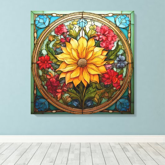 Radiant Florals Leinwanddruck (Insitu (Holzboden))