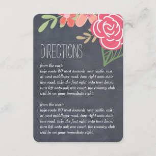 Radiant Florals Wedding Directors Cards Begleitkarte