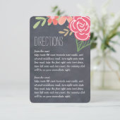 Radiant Florals Wedding Directors Cards Begleitkarte (Stehend Vorderseite)