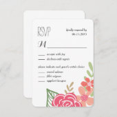 Radiant Florals Wedding Response / RSVP Cards (Vorne/Hinten)