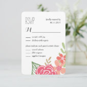 Radiant Florals Wedding Response / RSVP Cards (Stehend Vorderseite)