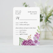 Radiant Florals Wedding Response / RSVP Cards Karte (Stehend Vorderseite)