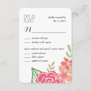 Radiant Florals Wedresponse / RSVP Cards
