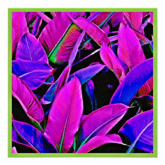 Radiant Foliage Elegance Muster Poster (Vorderseite)