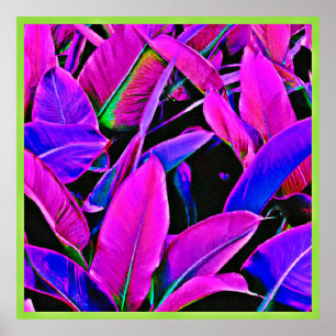 Radiant Foliage Elegance Muster Poster