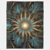 Radiant Fractal Flower Fleecedecke (Vorderseite)