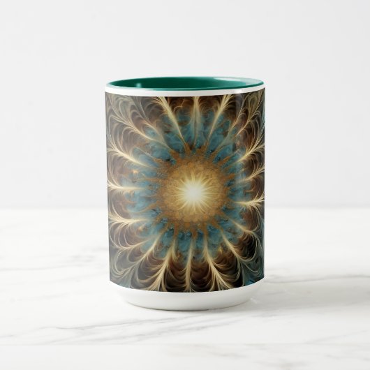 Radiant Fractal Flower Tasse (Zentrum)