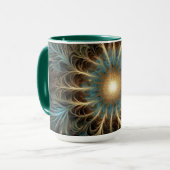 Radiant Fractal Flower Tasse (Vorderseite Links)