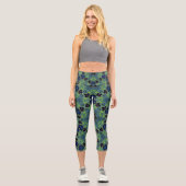 Radiant Fractal Symphony Capri Leggings (Vorderseite)