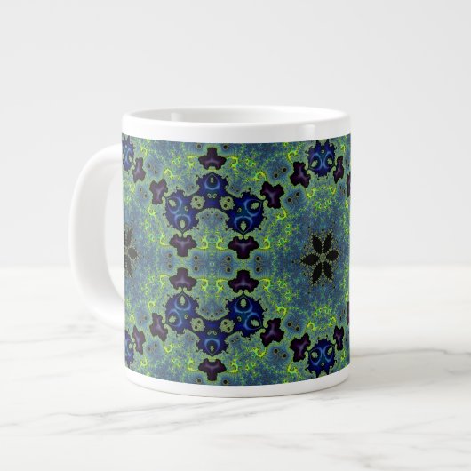 Radiant Fractal Symphony Jumbo-Tasse (Vorderseite Links)