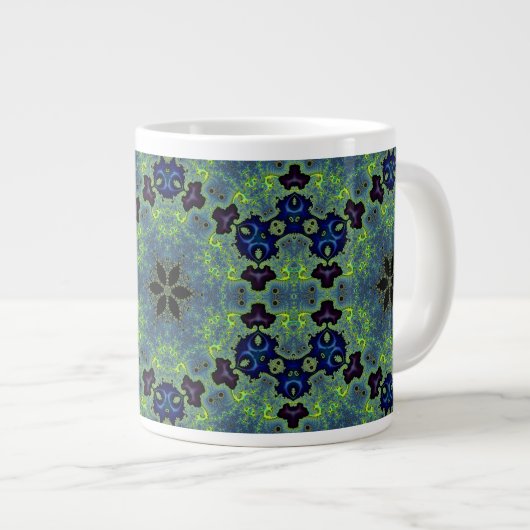 Radiant Fractal Symphony Jumbo-Tasse (Vorderseite Rechts)