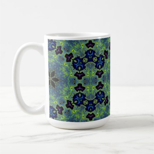 Radiant Fractal Symphony Kaffeetasse (Links)