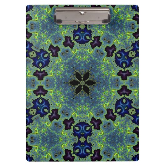 Radiant Fractal Symphony Klemmbrett (Vorderseite)