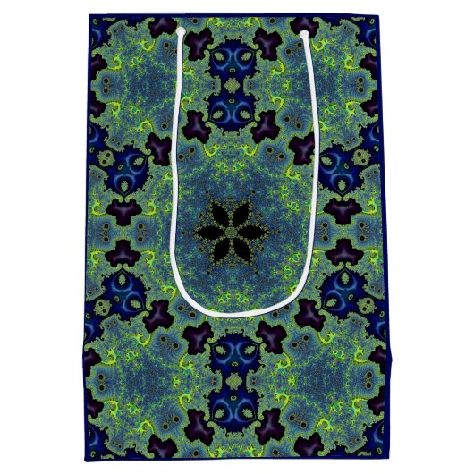 Radiant Fractal Symphony Mittlere Geschenktüte (Rückseite)