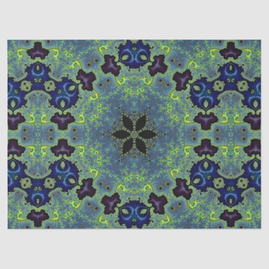 Radiant Fractal Symphony Seidenpapier (Vorderseite)