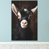 Radiant Full Color Detailed Baby Goat Portrait Leinwanddruck (Insitu (Holzboden))