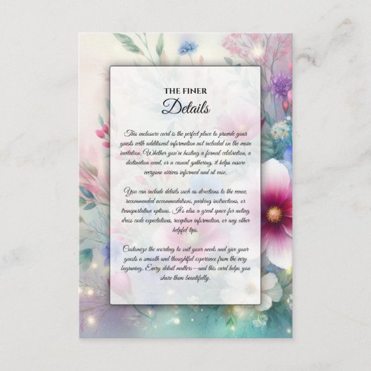 Radiant funkelnde Frühlingsblüten Begleitkarte (Vorderseite)