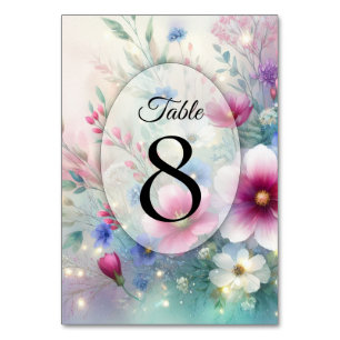 Radiant funkelnde Frühlingsblüten Tischnummer