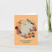 Radiant getrocknete Blume blüht religiös Karte (Vorderseite)