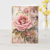 Radiant Gilded Greetings Karte (Gelbe Blume)