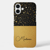 Radiant Glam (Glitzer - Gold - Leder) Case-Mate iPhone Hülle (Rückseite)