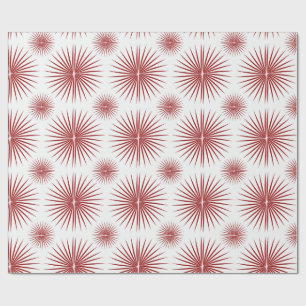 Radiant glitzernde rote Sternexplosion Geschenkpapier