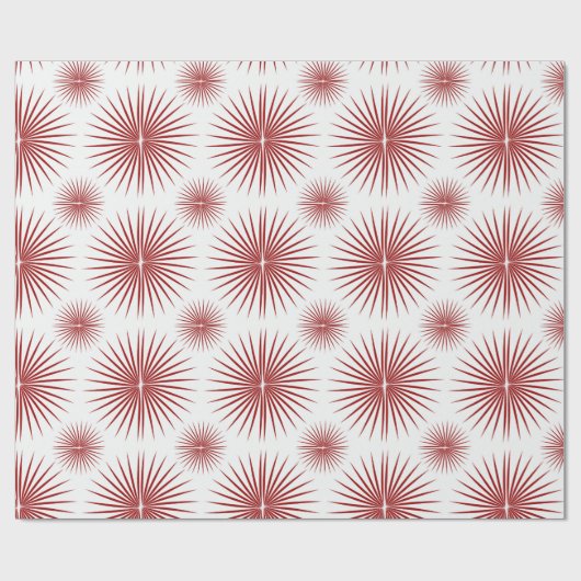 Radiant glitzernde rote Sternexplosion Geschenkpapier (Flach)